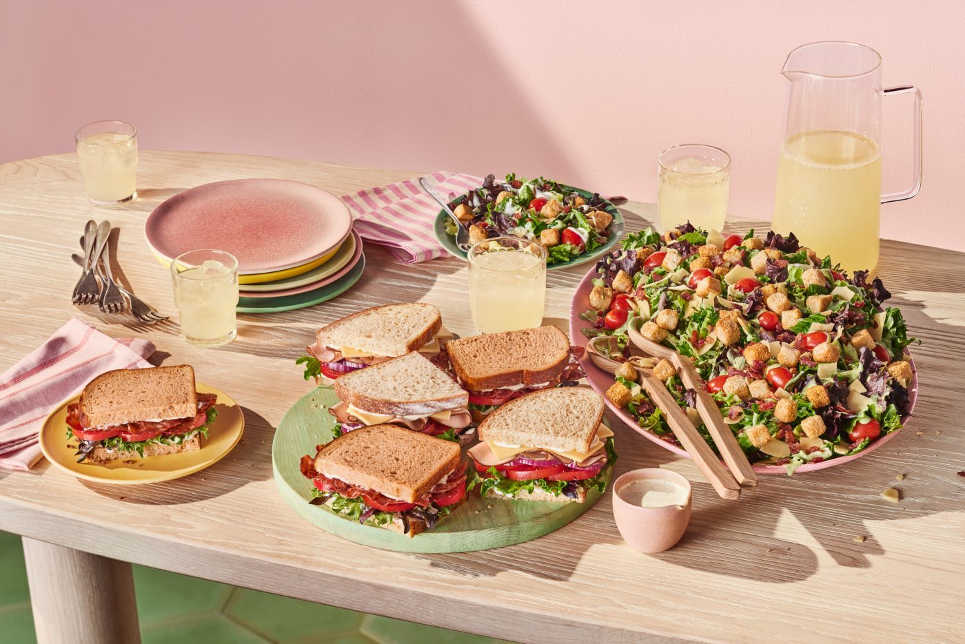 Panera Bread menu spread with sandwiches, soup, salad and fresh bakery items